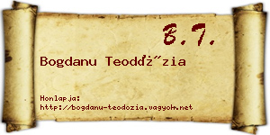 Bogdanu Teodózia névjegykártya